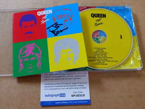 Queen john deacon signed - john,