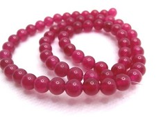 Jade fuchsia 6mm Perlen Kugeln