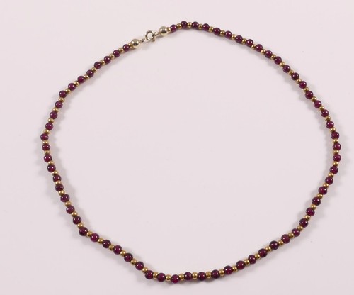 Collier granat gold kugeln 585 - collier,