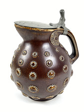 3 Liter Kanne Krug Steinzeug Merkelbach Nr. 2110 Paul Wynand Zinndeckel rep.