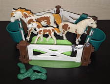 Playmobil Pferd Pony mit Pferdebox Pferdestall Reiterhof Box Gatter Weihnachten