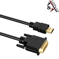 1.5m Premium Kabel HDMI auf DVI 24+1 24+5 DualLink Ferrite 1080P FullHD vergoldt