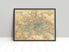 Landkarte BERLIN mit Vororten