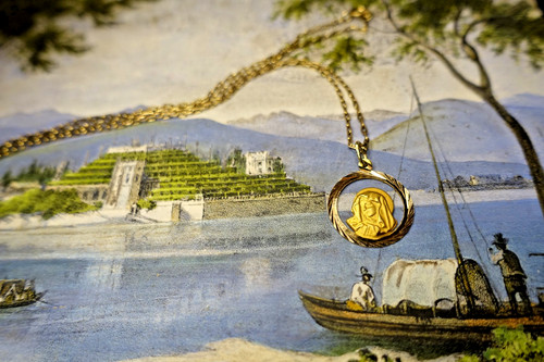 Antik kette mit muttergottes - kette,