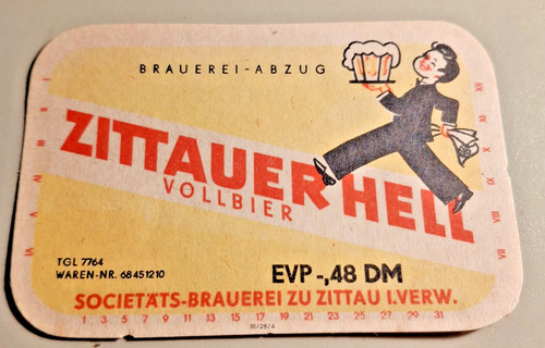Altes etikett bier zittauer - altes,