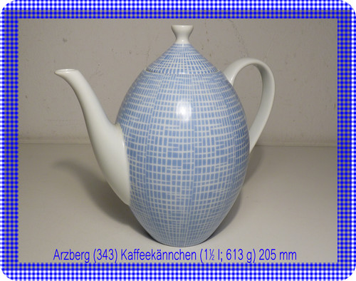 Arzberg kaffeekanne form 2000 - arzberg,