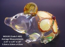 Schöne florale GLASMAUS RATTE