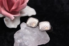 Manschettenknöpfe / Manschetten / Silber 800 Quadratisch um 1900