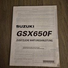 Ergänzung Werkstatthandbuch SUZUKI GSX 650 F 09/2007