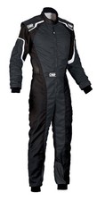 OMP KS-3 Anzug Schwarz Go Kart Racing Overall CIK 3 Schichten