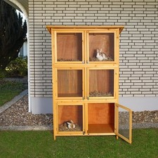 B Ware / 6 Boxen Hasenstall  Kleintierstall Nagerkäfig Aufzucht 8