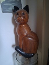 Katze, Holz, Höhe 45 cm, schwer