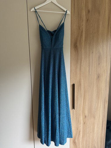 Abendkleid türkis glitzer - abendkleid,