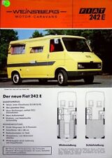 274750) Fiat 242 E Weinsberg Wohnmobil Prospekt 197?