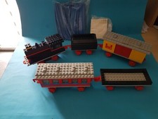 Lego Eisenbahn 116 Lok 4,5 V Starter Train Set von 1967 mit Schienen + Schwellen