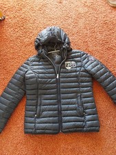 napapijri daunenjacke damem, gr. xl, schwarz mit abnehmbarer kapuze