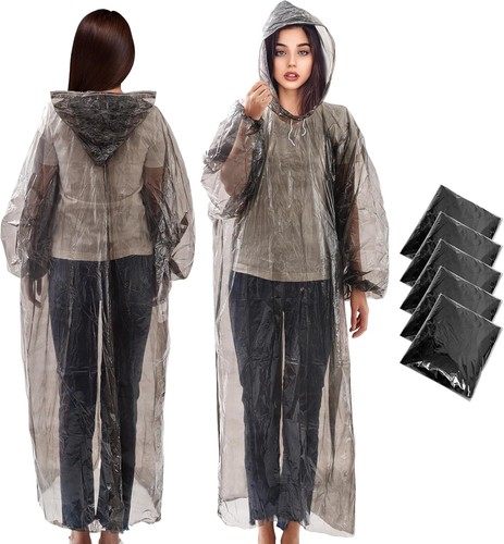 5er pack einweg regenponcho - einweg,