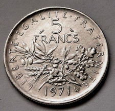 Frankreich 5 Francs 1971, Nickel, vz