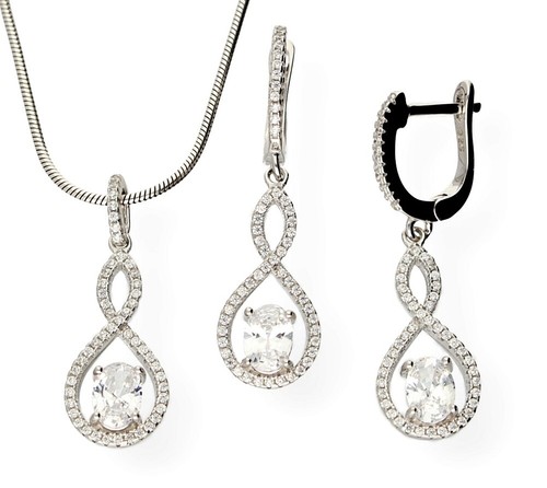 Echtes 925 silber - silber, schmuckset