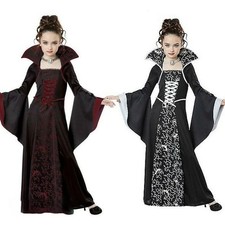 Vampir Kostüm Halloween Karneval Party Kinder Kostüm Outfit Set Kleid Mädchen