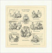 Das Kartenspiel Vogel Kinder Stammtisch original Holzstich SUPERPREIS V 0488