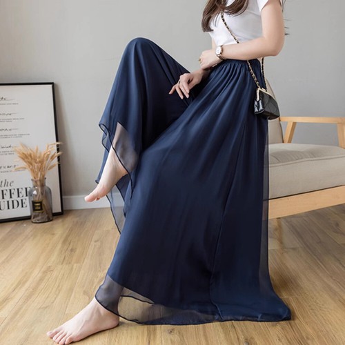 Damen chiffon culottes high - chiffon,