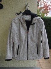 Cecil, Damenjacke mit  Kapuze, XL, Love Funktion Nature, hellgrau gestreift