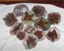 ACHATE GESÄGT/ UNGESCHLIFFEN/ SACHSEN 12 STK. ca. 3,1 kg!!! 2025.11.14