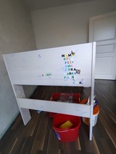 Kinderhochbett 80x200 Cm, Massivholz Kiefer, mit Leiter