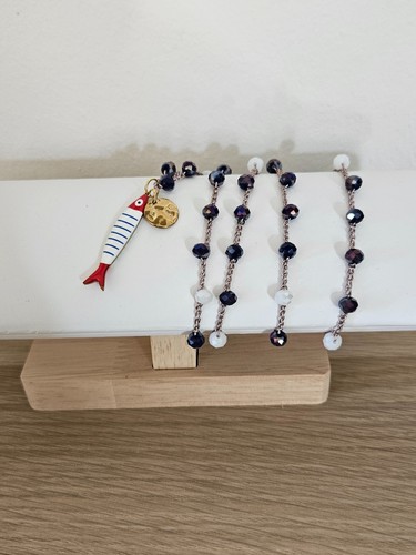 Lange halskette mit blauem - lange,