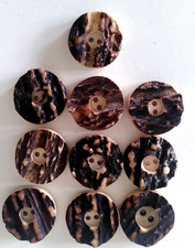 10 Trachtenknöpfe Hirschhorn Optik Braun 25 mm Knöpfe Kunststoffknöpfe