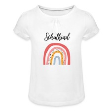Einschulung Schulkind 2025 Regenbogen Geschenkidee Mädchen T-Shirt