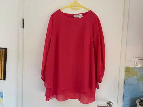 Chiffon bluse pink - chiffon, 42,