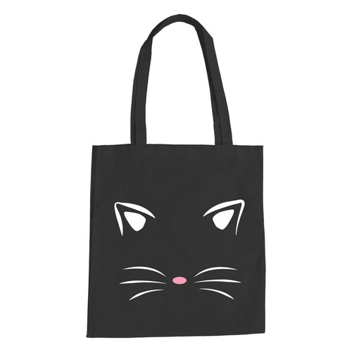Katzengesicht baumwolltasche - katzengesicht,