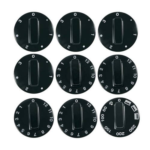 Knebelset teilig schwarz - 9-teilig,