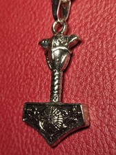 Wikinger Thors Hammer Anhänger Rune Keltisch Kette Nordmann Odin Krieger Kompass