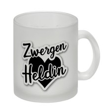 Zwergen Heldin mit Herz Glas