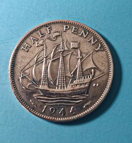 Großbritannien half penny - half,