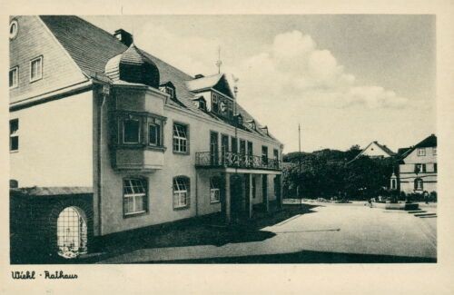 Ansichtskarte wiehl rathaus - ansichtskarte,