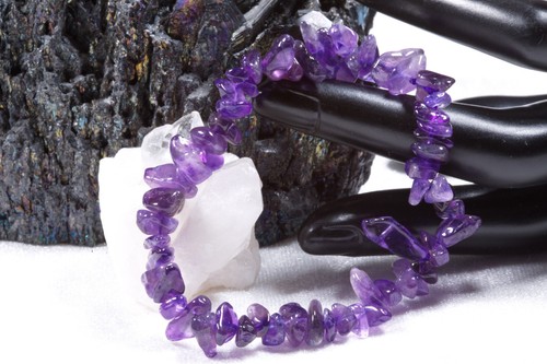 Amethyst steinchen armband - armband, |