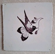 Antike Delfter Fliese Blume