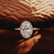 14K Gelbgold Ring Lab Grown