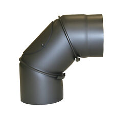 BOGEN 90° OFENROHRBOGEN UNI-KNIE 2MM STÄRKE Ø150MM MIT TÜR SENOTHERM GUSSGRAU