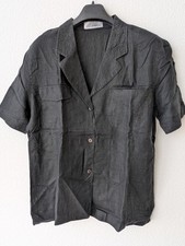 Edle schwarze Leinenbluse von