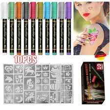 10X Glitzer Tattoo Kinder