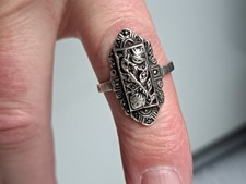 Schöner alter silber ring - alter, silber-