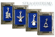 CHARM ANHÄNGER ENGEL SCHUTZENGEL KOMMUNION 925er SILBER Karabiner ARMBAND+KETTE