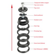 Fahrrad headset 8 44mm - fahrrad-headset,