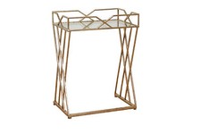 Metalltisch Goldfarben Tisch Beistelltisch antik Spiegel Konsole Konsolentisch