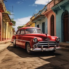 Leinwandbild Cuba IX - bunt -